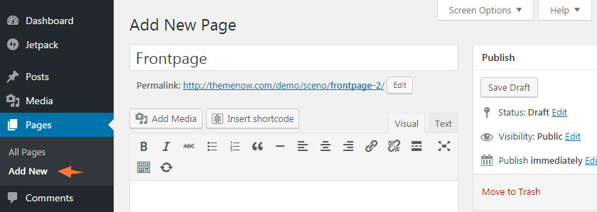 Create Front Page